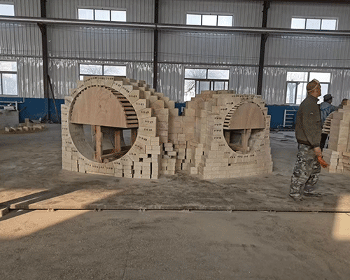 熱風爐燃燒口組合磚，紅柱石磚